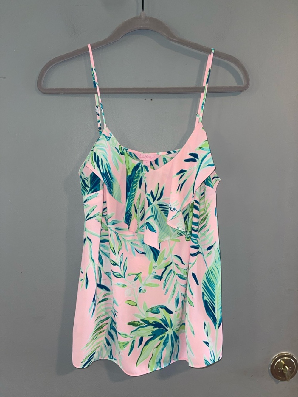 Lilly Pulitzer Karmen Cami in Coral Reef Tint Chimpoiserie Resortwear Preppy S